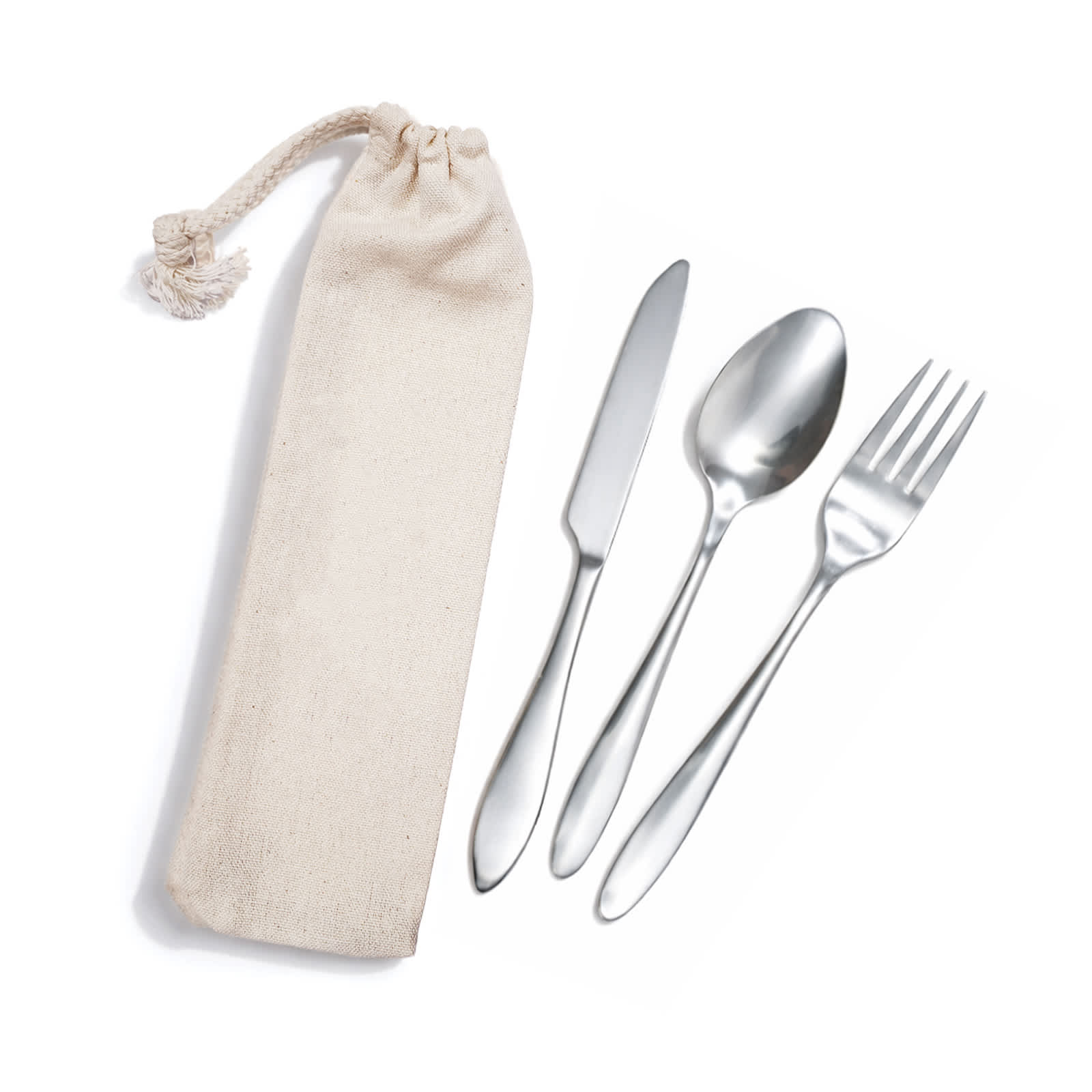 Banquet Cutlery Set in Calico Pouch [2-LL8798]