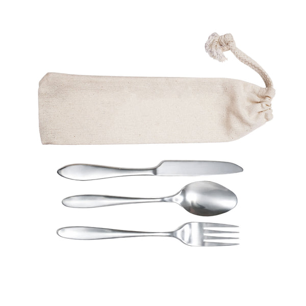 Banquet Cutlery Set in Calico Pouch [2-LL8798]