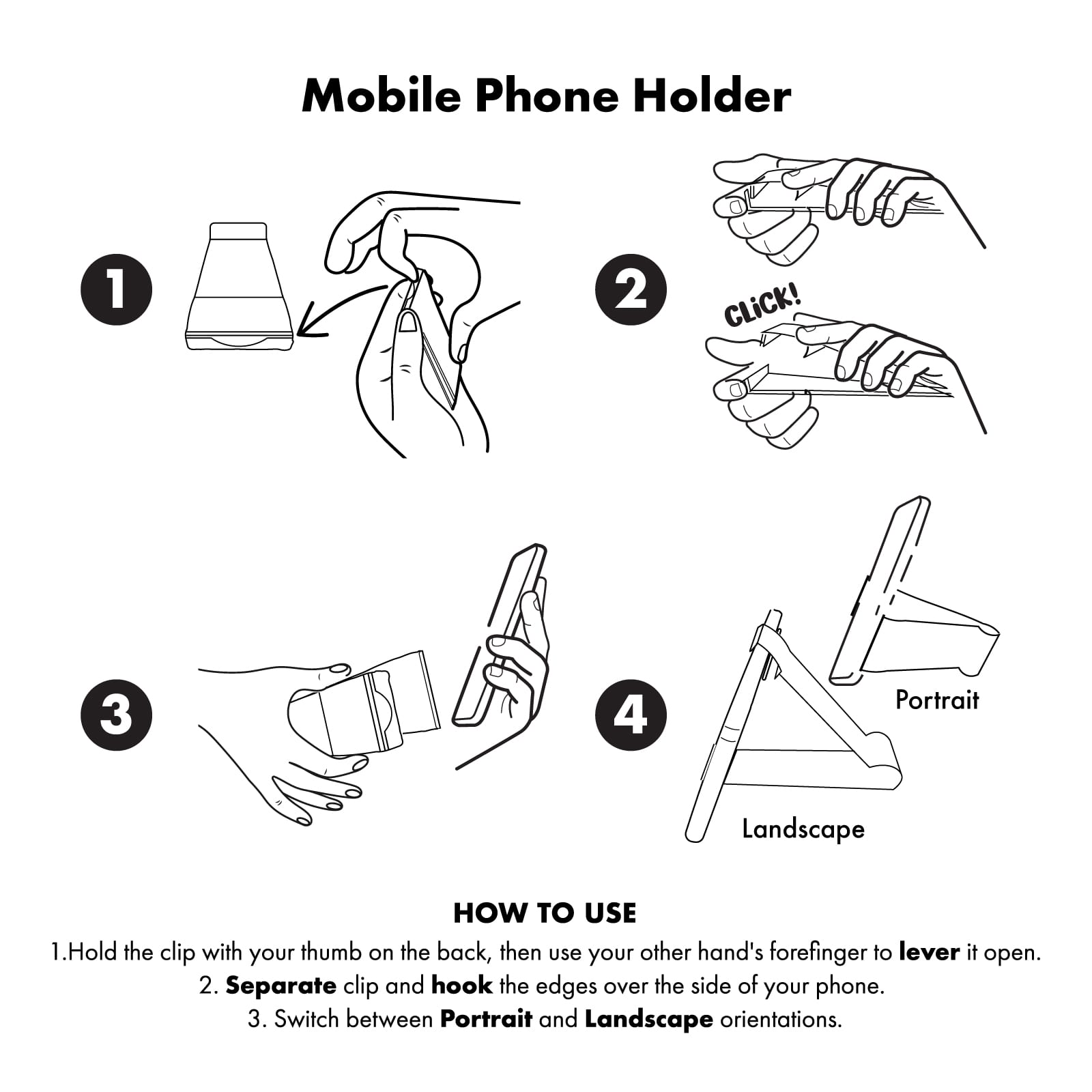 Grip Clip Phone Stand [2-LL9087]