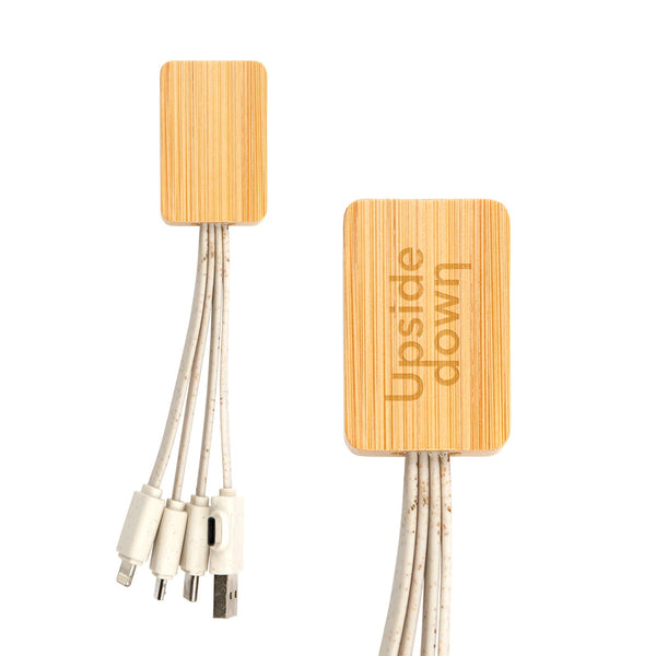 Sprite Square Bamboo Charging Cable [2-LL9437]