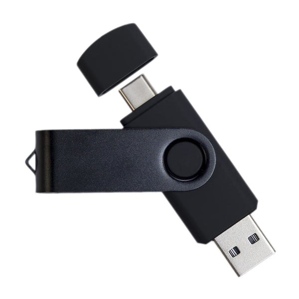 Swivel USB Flash Drive Dual 8GB [2-LL9607]