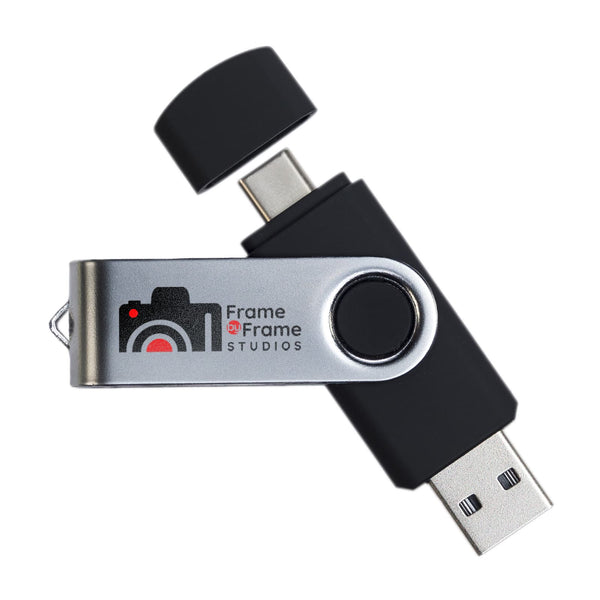 Swivel USB Flash Drive Dual 8GB [2-LL9607]