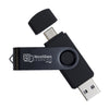 Swivel USB Flash Drive Dual 8GB [2-LL9607]