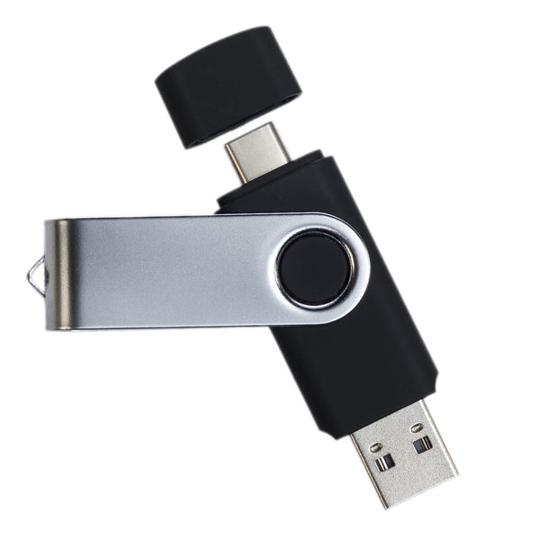 Swivel USB Flash Drive Dual 8GB [2-LL9607]