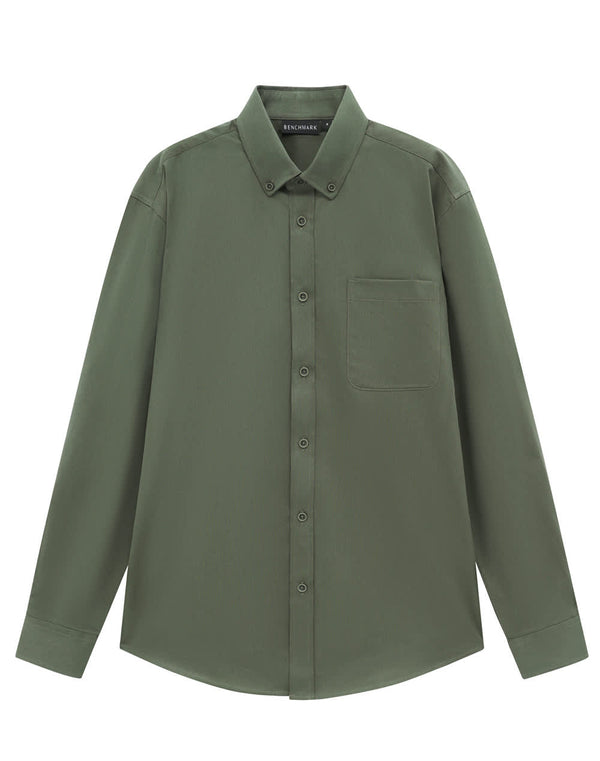 Mens Smart Casual Cotton Blend L/S Shirt [53-M7009L]