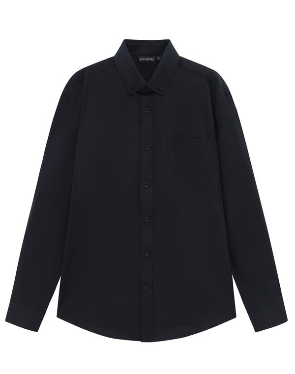 Mens Smart Casual Cotton Blend L/S Shirt [53-M7009L]