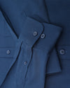 Mens Smart Casual Cotton Blend L/S Shirt [53-M7009L]