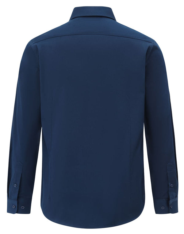 Mens Smart Casual Cotton Blend L/S Shirt [53-M7009L]