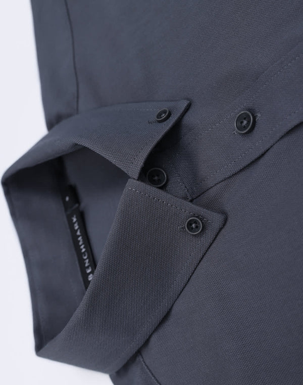 Mens Smart Casual Cotton Blend L/S Shirt [53-M7009L]