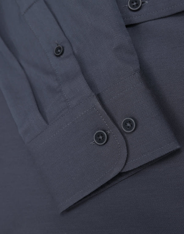 Mens Smart Casual Cotton Blend L/S Shirt [53-M7009L]
