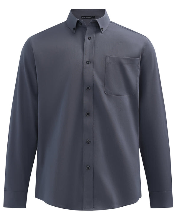 Mens Smart Casual Cotton Blend L/S Shirt [53-M7009L]