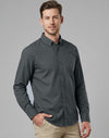 Mens Smart Casual Cotton Blend L/S Shirt [53-M7009L]