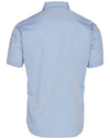 Mens Fine Chambray Short Sleeve Shirt [53-M7011]