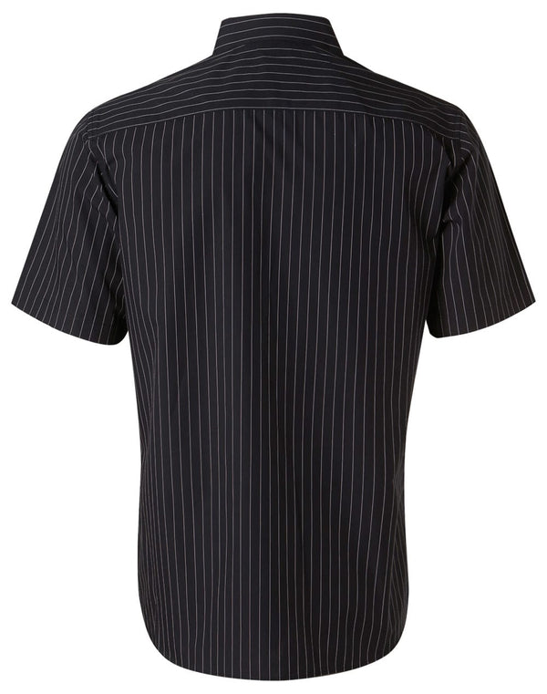 Mens Pin Stripe Short Sleeve Shirt [53-M7221]