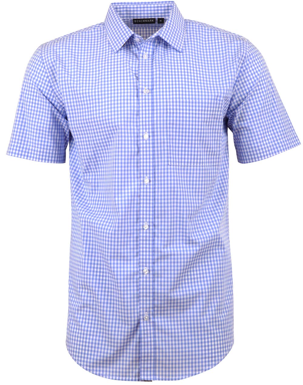 Mens Gingham Check S/S Shirt [53-M7300S]