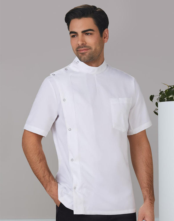 Mens Stud Front Short Sleeve Jacket [53-M7636]