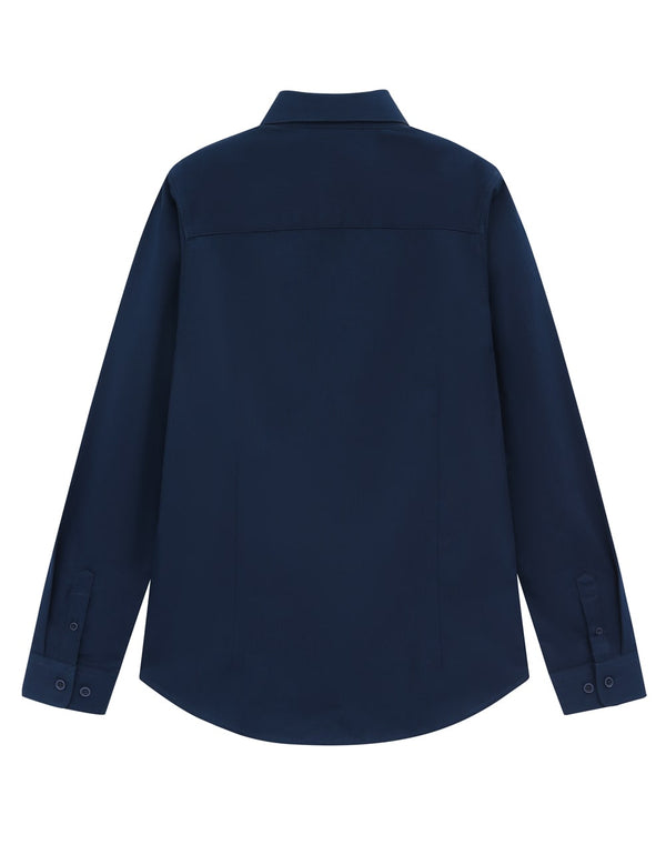 Ladies Smart Casual Cotton Blend L/S Shirt [53-M8009L]