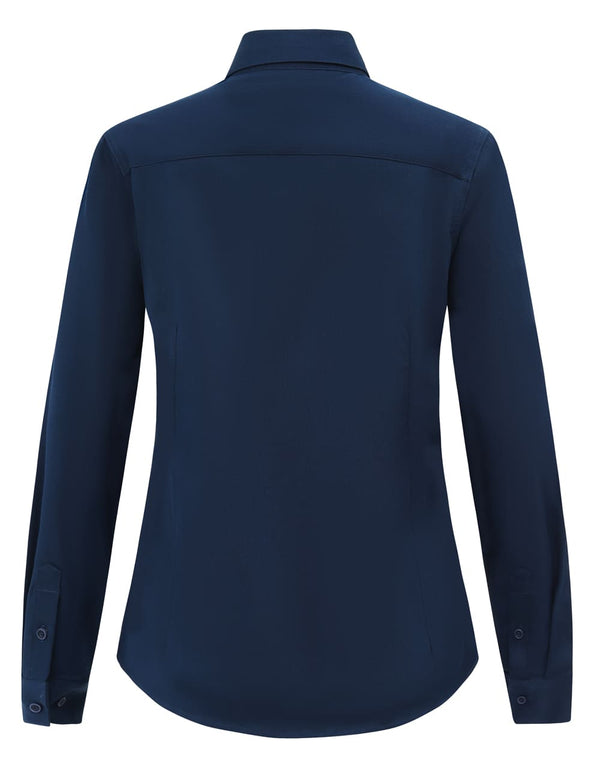 Ladies Smart Casual Cotton Blend L/S Shirt [53-M8009L]