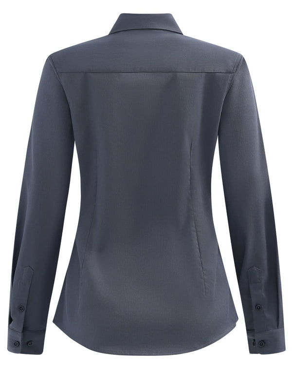 Ladies Smart Casual Cotton Blend L/S Shirt [53-M8009L]