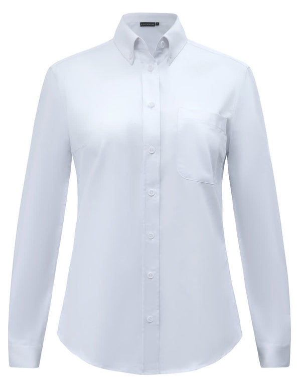 Ladies Smart Casual Cotton Blend L/S Shirt [53-M8009L]