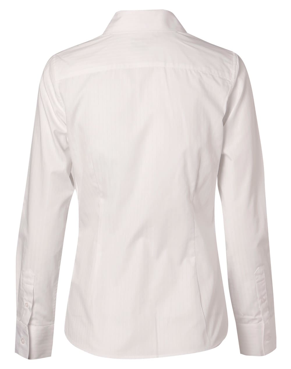 Womens Self Stripe Long Sleeve Shirt [53-M8100L]