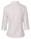 Womens Mini Herringbone 3/4 Sleeve Shirt [53-M8113]