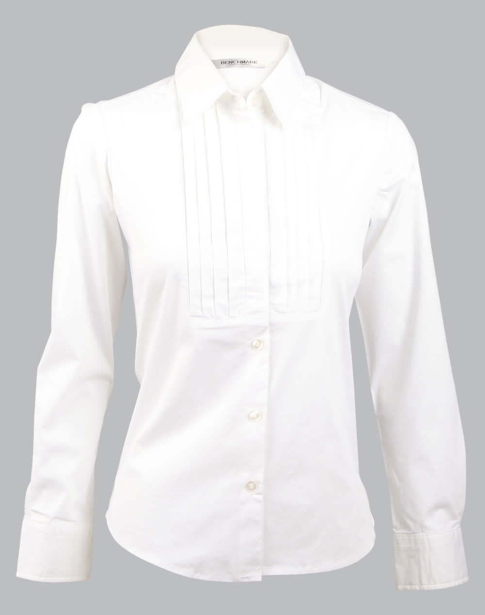 Womens Stretch Tuck Front Long Sleeve Shirt [53-M8192]