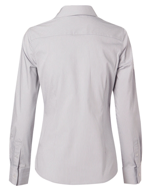 Womens Ticking Stripe Long Sleeve Shirt [53-M8200L]