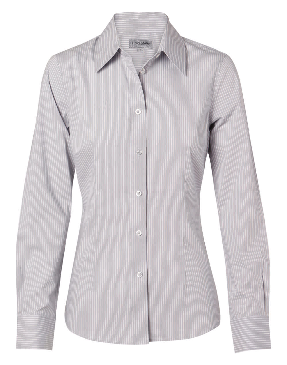 Womens Ticking Stripe Long Sleeve Shirt [53-M8200L]