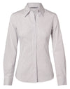 Womens Ticking Stripe Long Sleeve Shirt [53-M8200L]