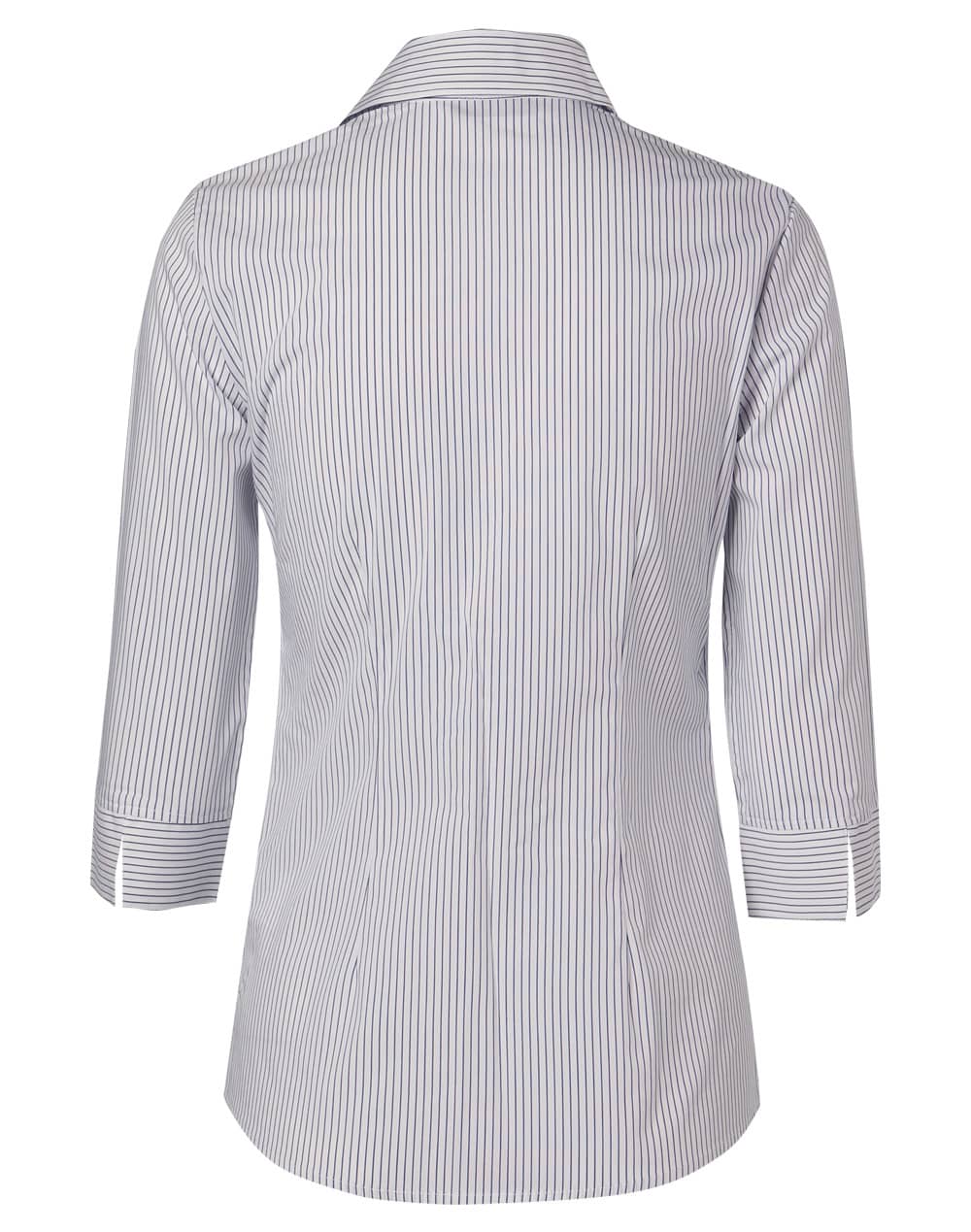 Womens Ticking Stripe 3/4 Sleeve Shirt [53-M8200Q]