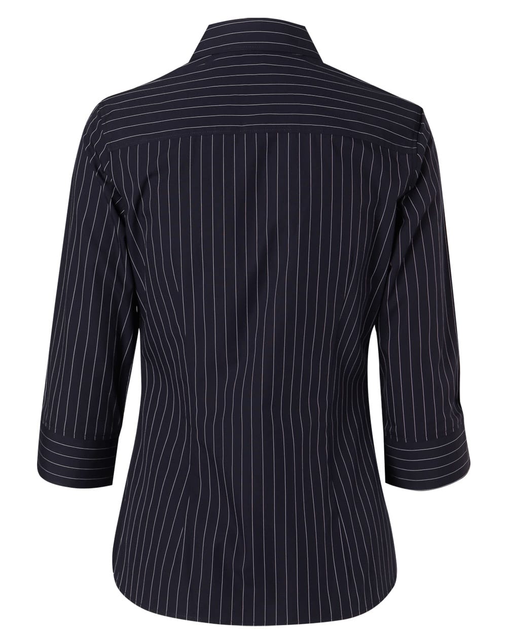 Womens Pin Stripe 3/4 Sleeve Shirt [53-M8223]
