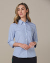 Womens Balance Stripe 3/4 Sleeve Shirt [53-M8233]