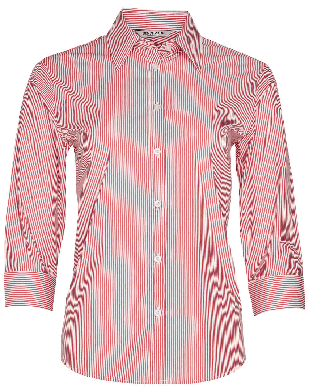 Womens Balance Stripe 3/4 Sleeve Shirt [53-M8233]