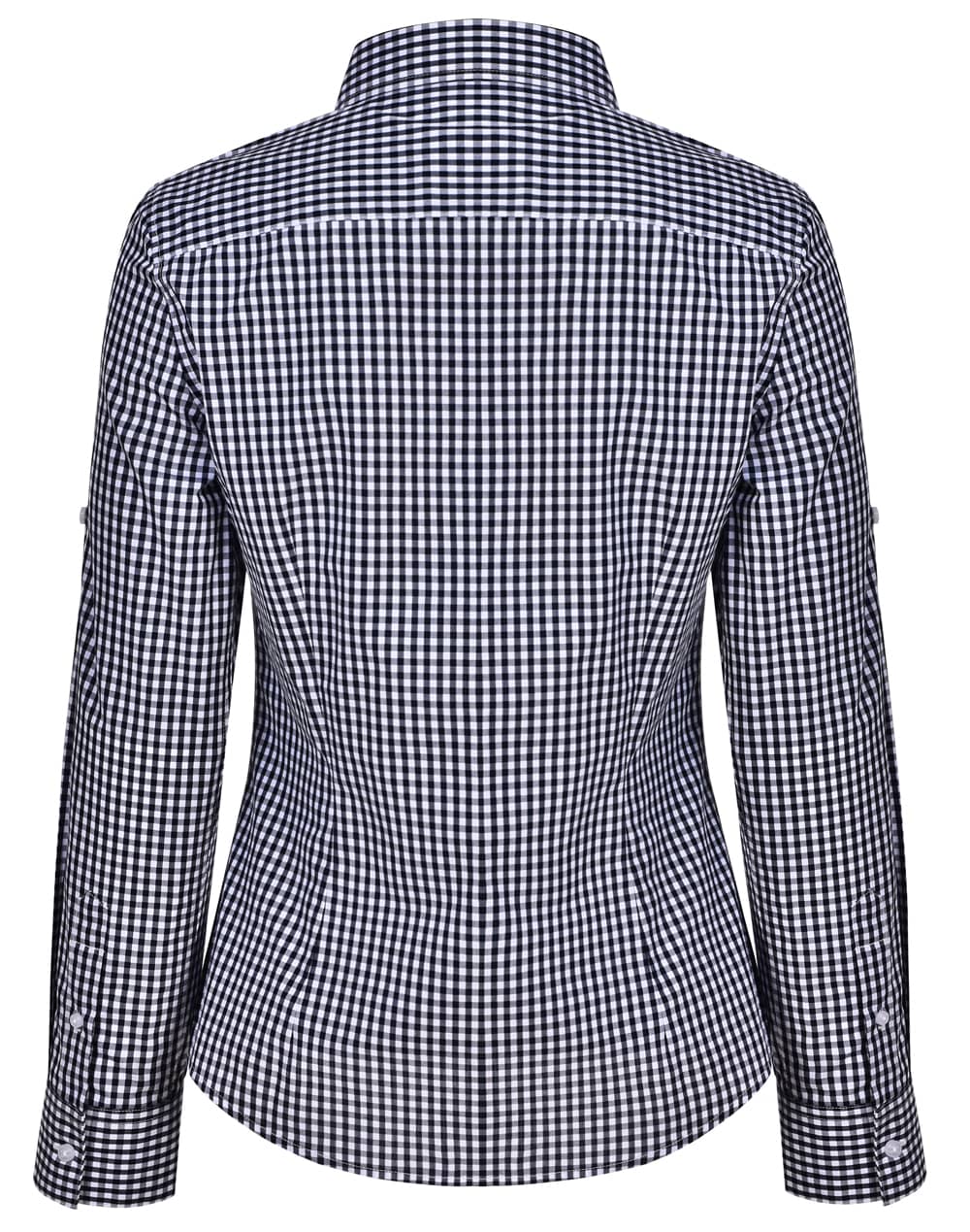 Womens Gingham Check Rollup L/S Shirt [53-M8300L]