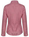 Womens Gingham Check Rollup L/S Shirt [53-M8300L]