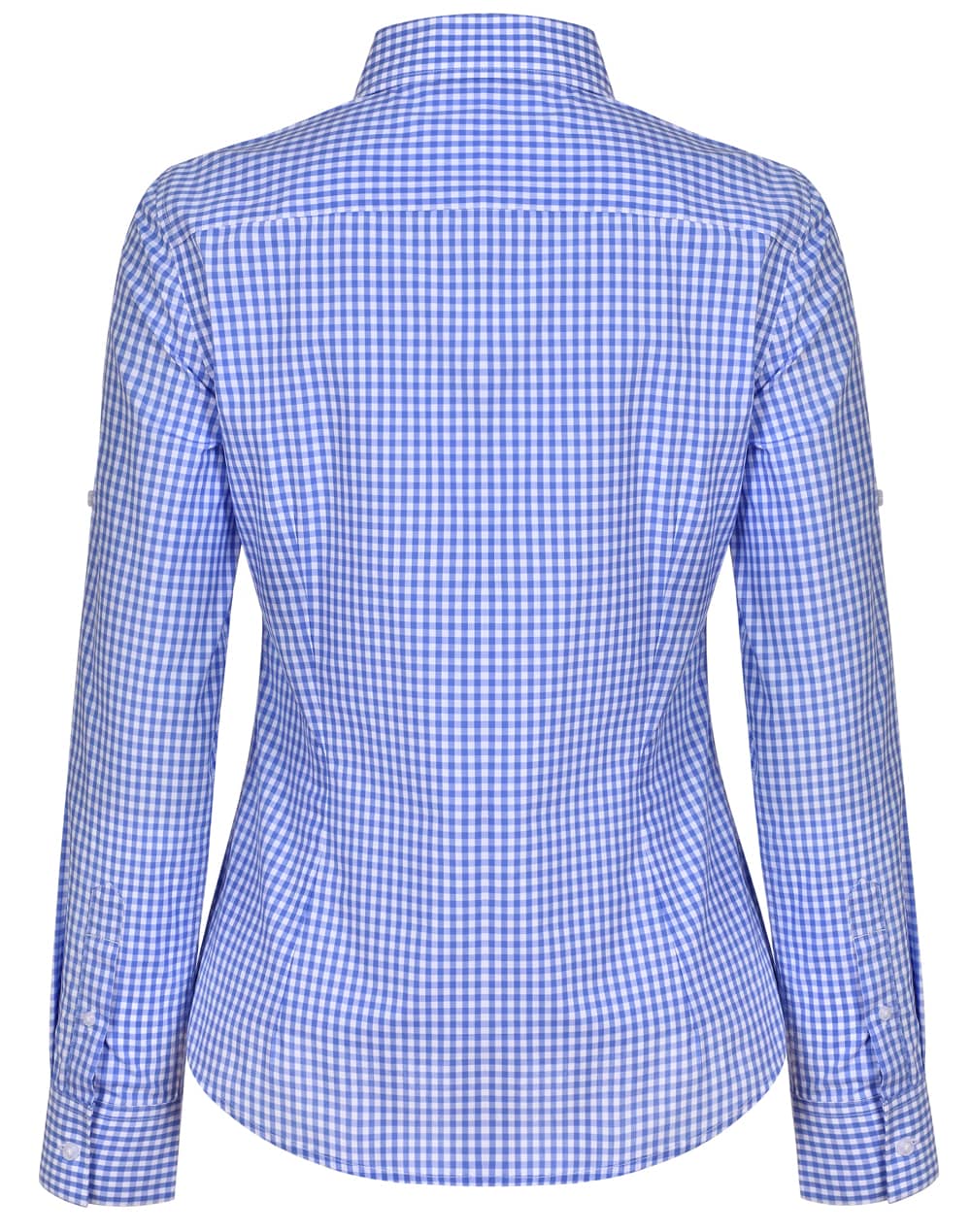 Womens Gingham Check Rollup L/S Shirt [53-M8300L]
