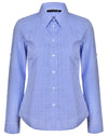 Womens Gingham Check Rollup L/S Shirt [53-M8300L]