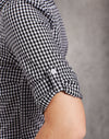 Womens Gingham Check Rollup L/S Shirt [53-M8300L]