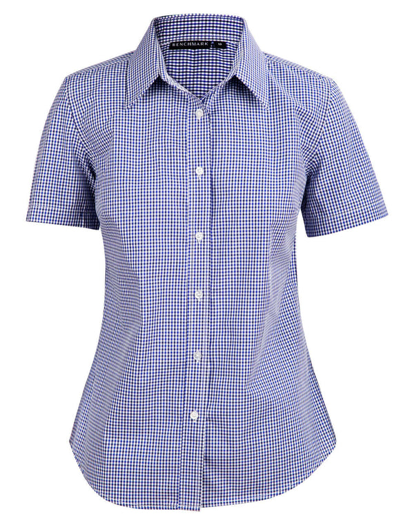 Ladies Multi Tone Check Short Sleeve Shirt [53-M8320S]