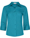 Womens Cool Dry 3/4 Sleeve Shirt [53-M8600Q]