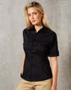 Womens Short Sleeve Military Shirt [53-M8911]