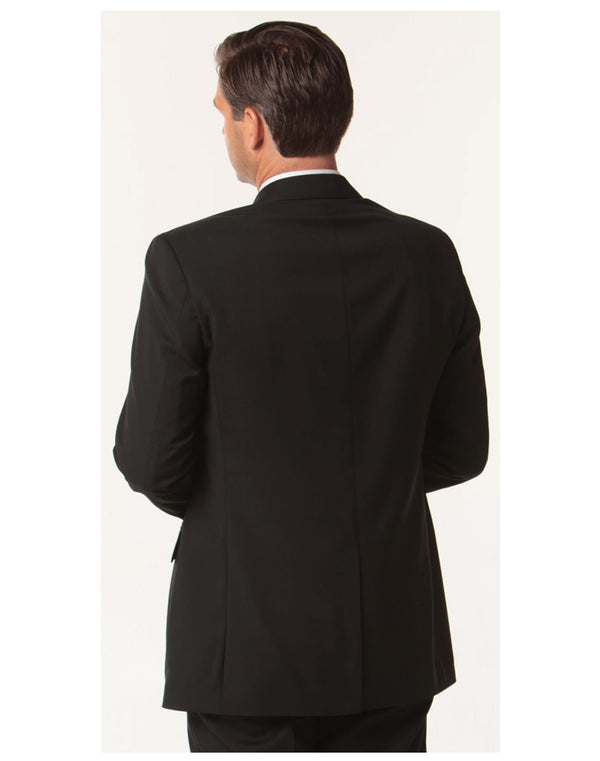 Mens Two Buttons Jacket in Wool Stretch [53-M9100]