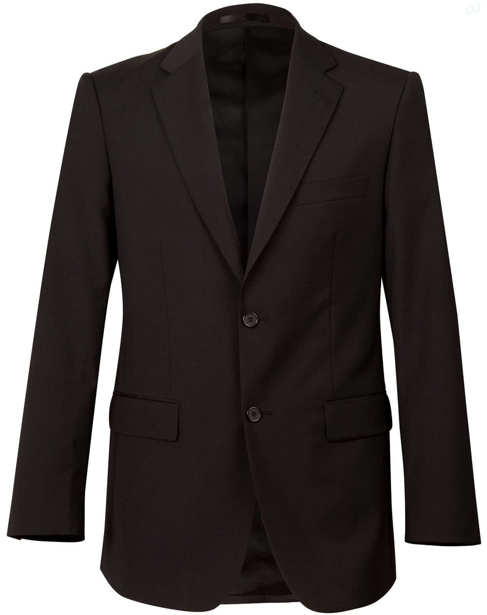 Mens Two Buttons Jacket in Wool Stretch [53-M9100]