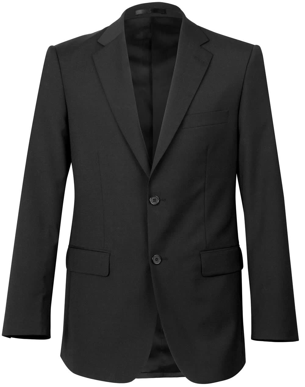 Mens Two Buttons Jacket in Wool Stretch [53-M9100]