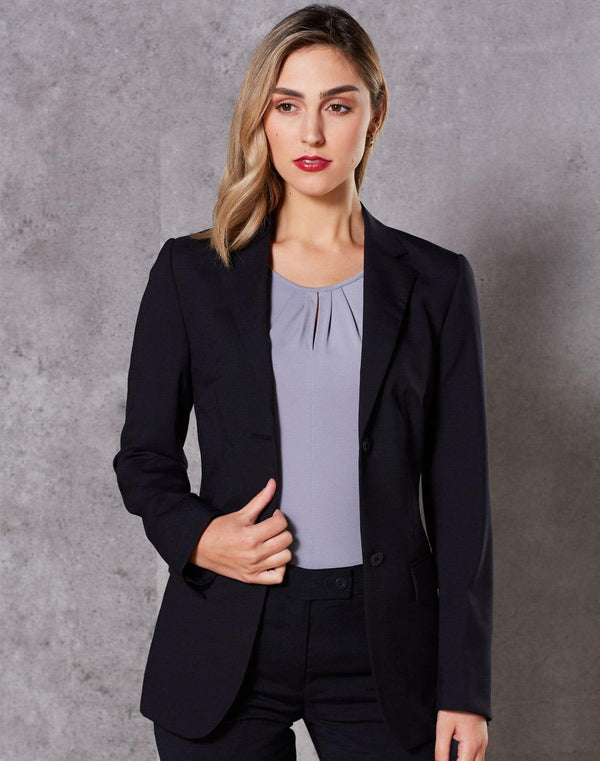 Womens Stretch Wool Blend Mid Length Jacket [53-M9200]