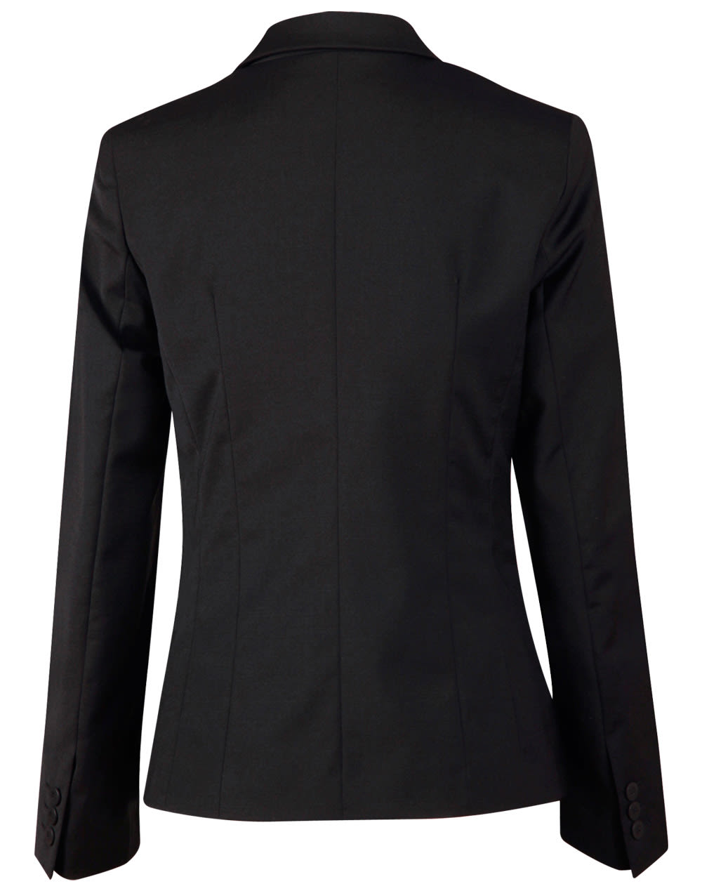 Ladies Wool Blend Stretch One Button Cropped Jacket [53-M9201]