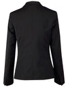 Ladies Wool Blend Stretch One Button Cropped Jacket [53-M9201]