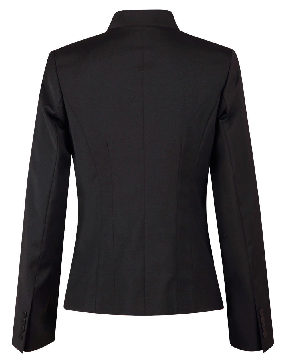Ladies Wool Blend Stretch Reverse Lapel Jacket [53-M9202]