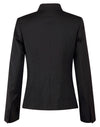 Ladies Wool Blend Stretch Reverse Lapel Jacket [53-M9202]